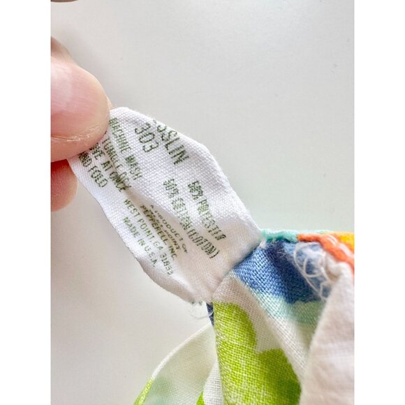 Vintage MARTEX Presslin 303 Floral Print Cotton Poly Muslin Full Flat Sheet Set - Picture 11 of 14